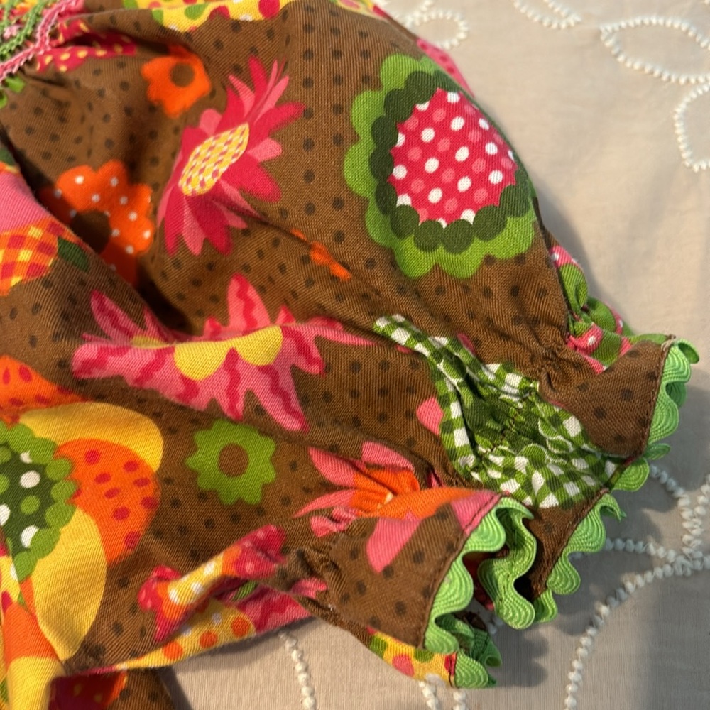 Claire & Charlie Smocked fall dress -6X - Picture 3 of 4